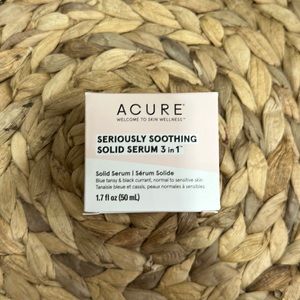 Acure SERIOUSLY SOOTHING SOLID SERUM 3IN1. Brand new never opened